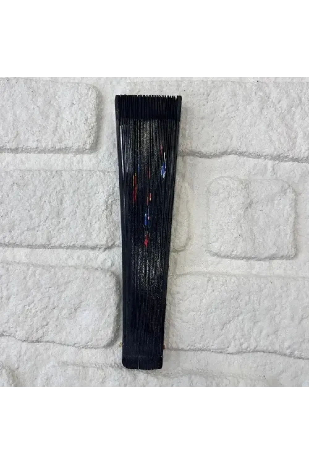 Bambu Çift Taraflı Siyah Yelpaze 12li Paket