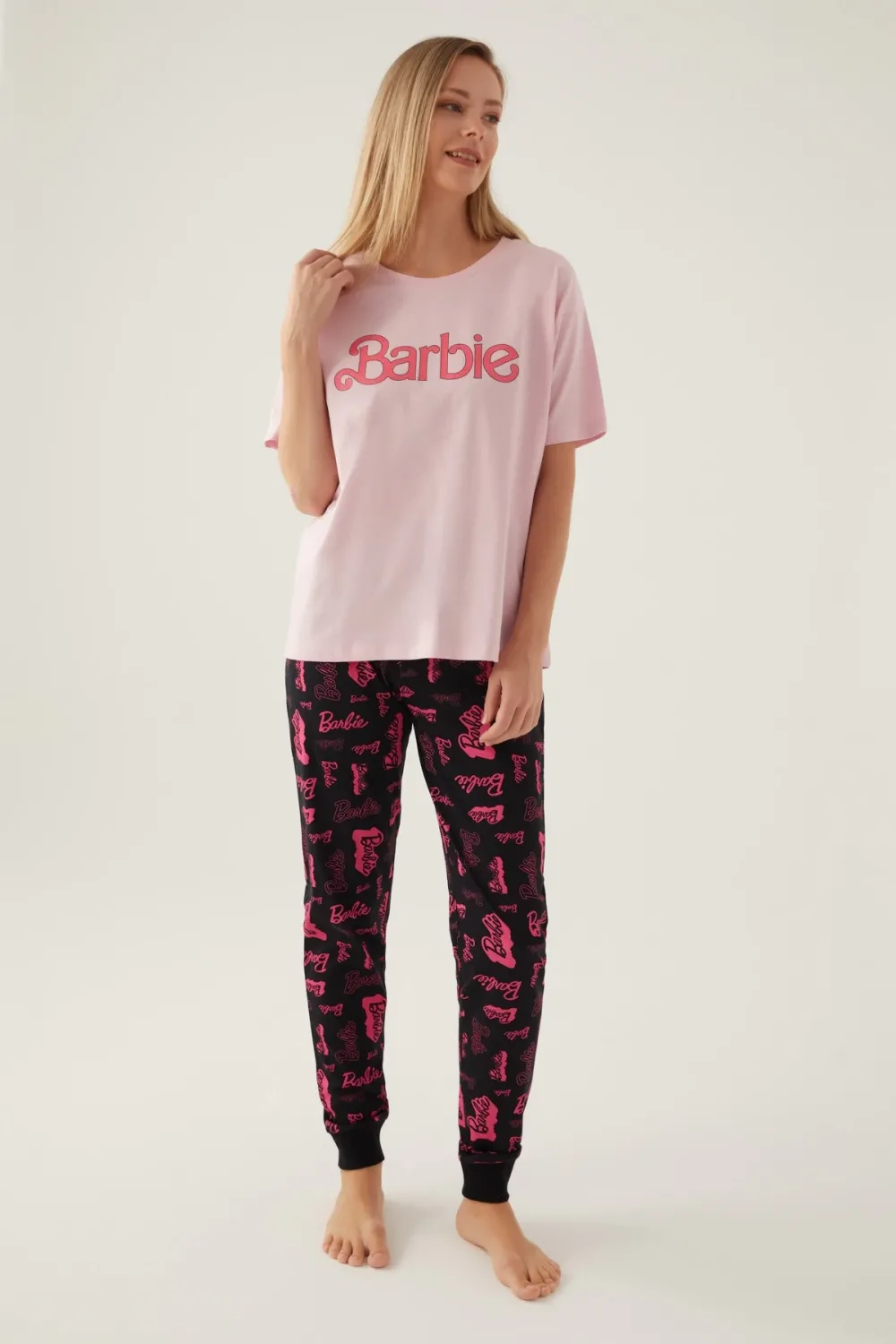 ieg™ Barbie L1704-S Kadın Kısa Kol Pijama Takımı