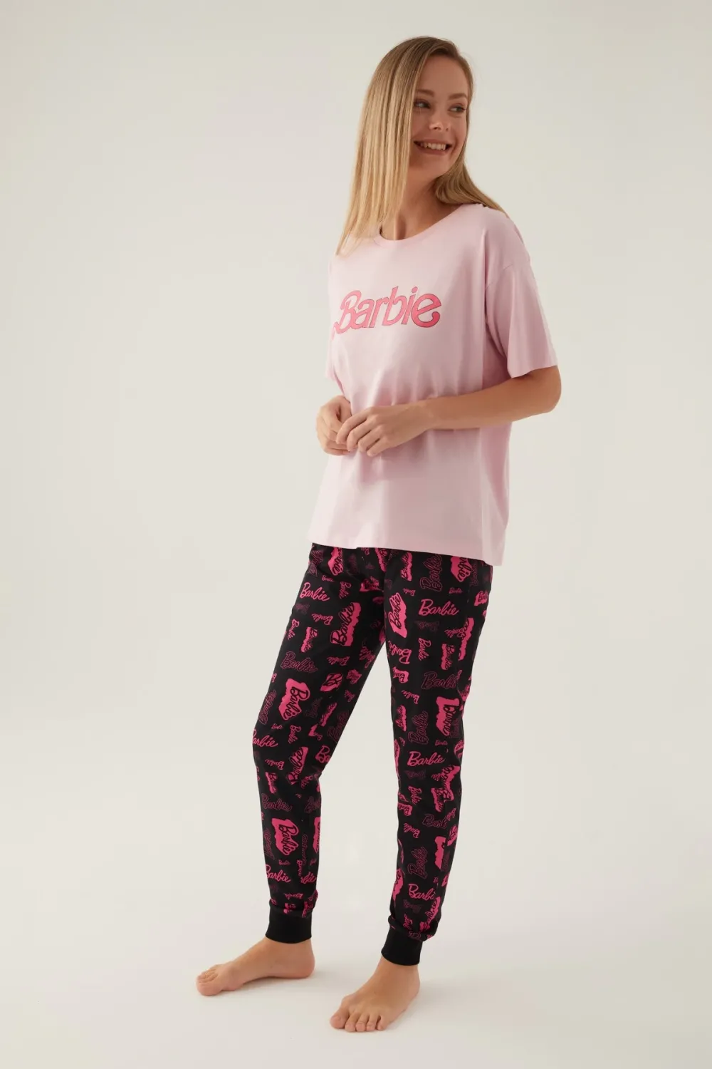 ieg™ Barbie L1704-S Kadın Kısa Kol Pijama Takımı