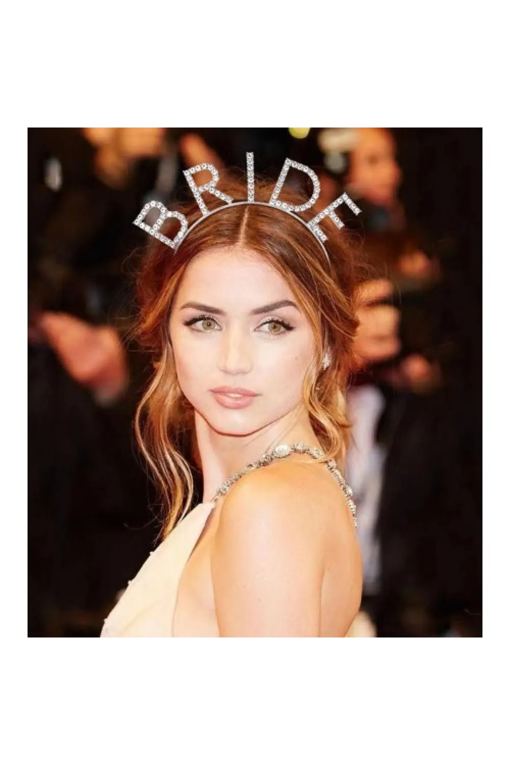 Bekarlığa Veda Kristal Taşlı Gümüş Bride Tacı