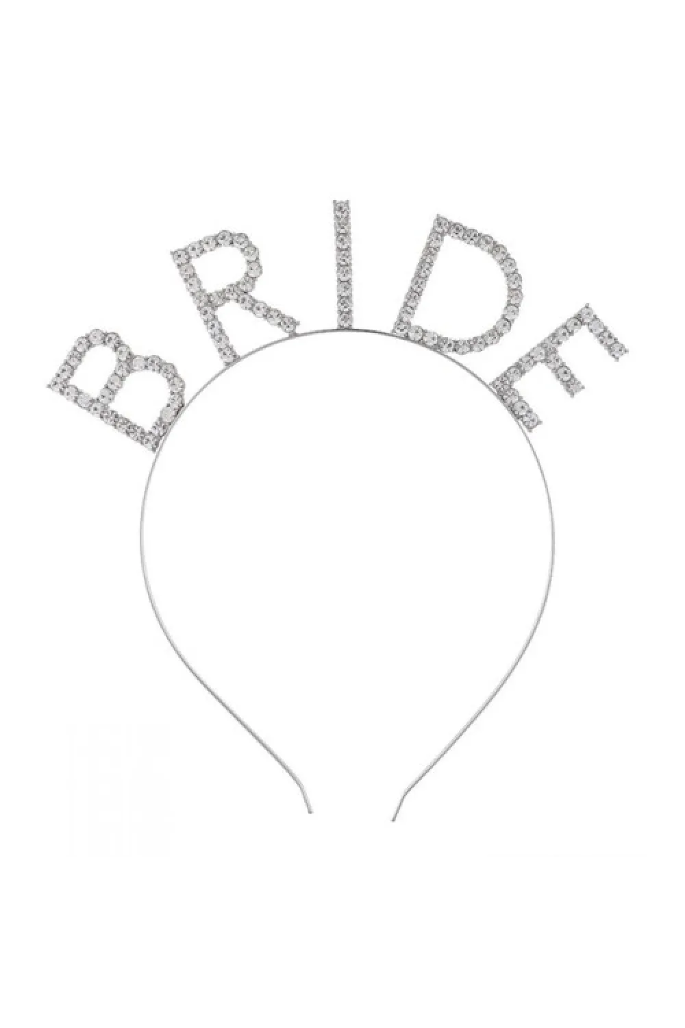 Bekarlığa Veda Kristal Taşlı Gümüş Bride Tacı