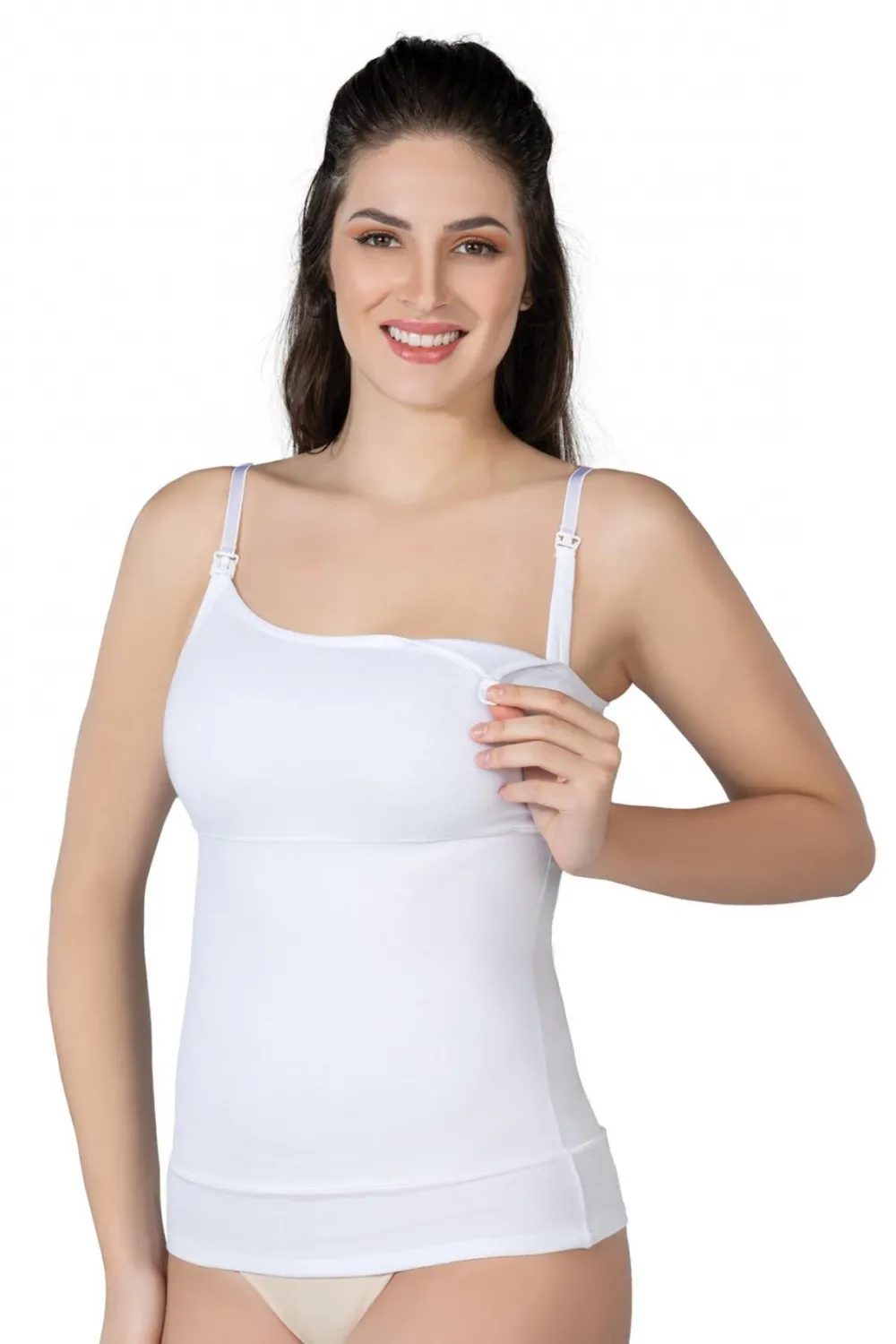 Beyaz MI  1402 Modal Cotton Emzirme Atlet Korse