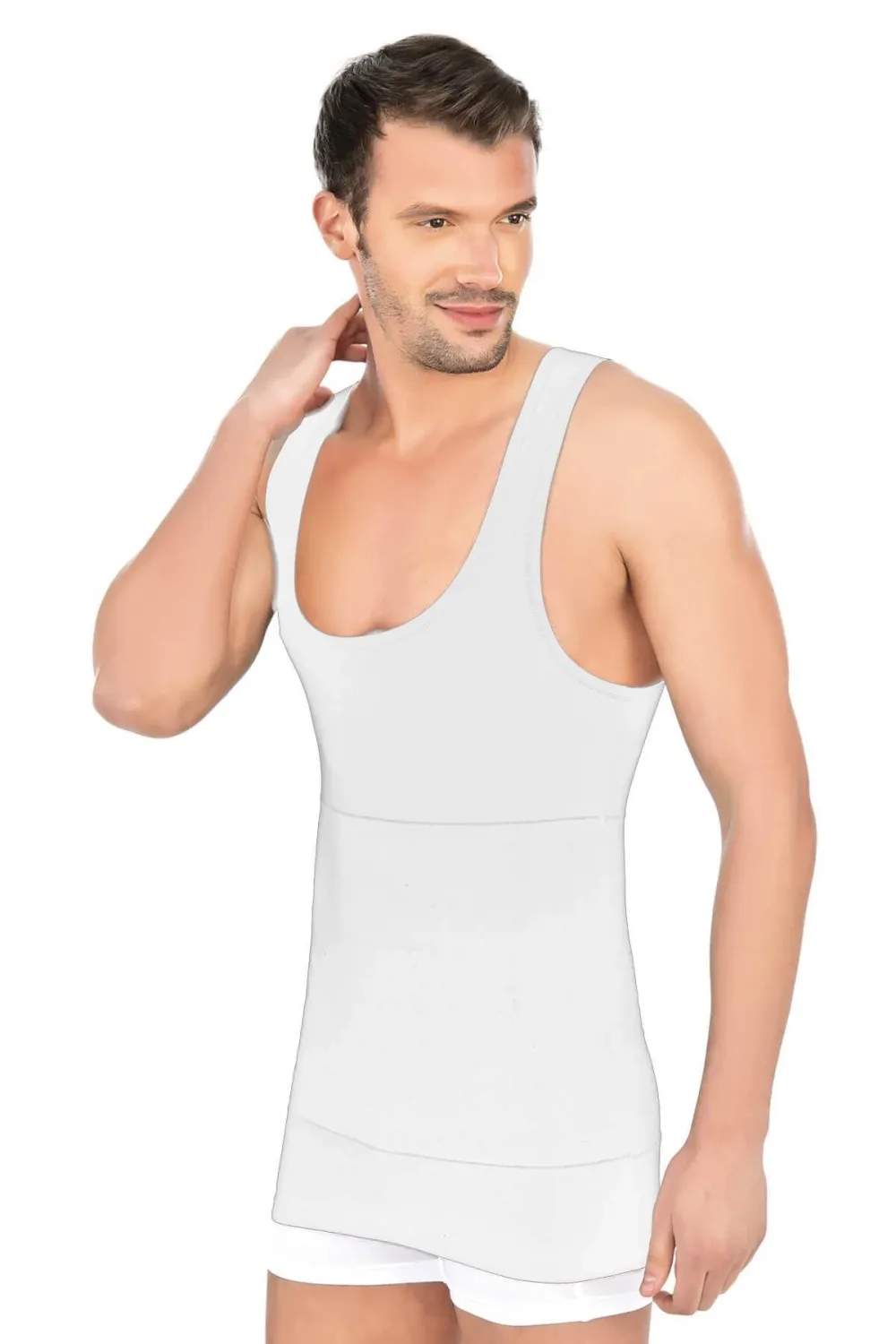 Beyaz MI Emay 1400 Modal Cotton Erkek Atlet Korse