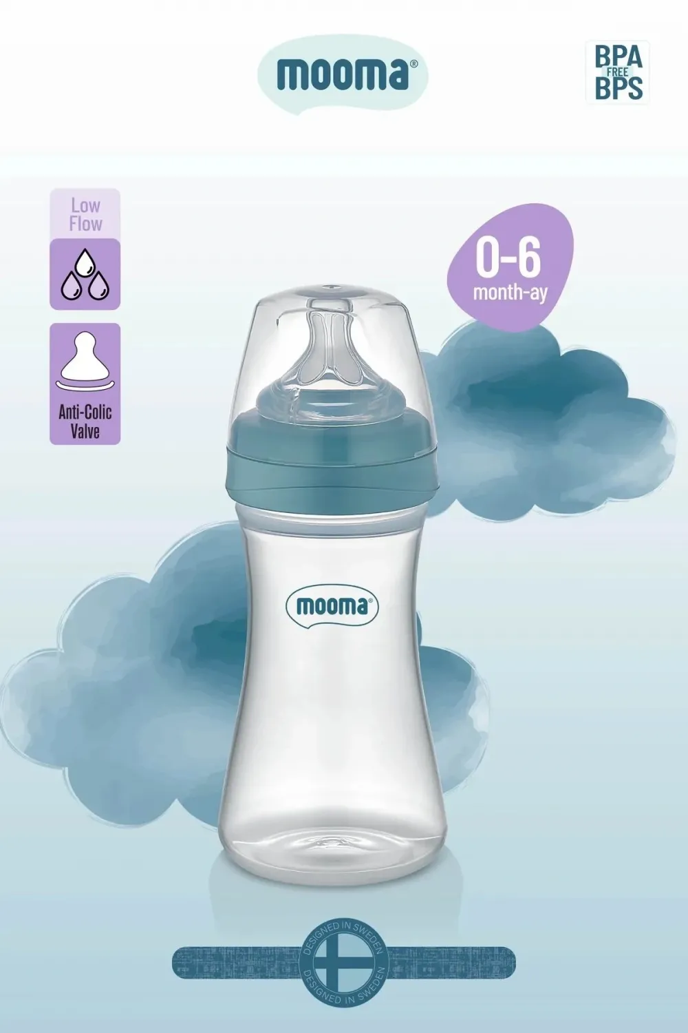 ieg™ Biberon Anti Kolik Biberon 250 Ml Kapaklı Biberon 0 - 6 Ay (yavaş Akış)