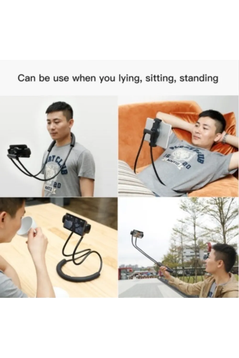 Boyuna Asılan Ergonomik 360 Derece Cep Telefonu Tutucu Stand