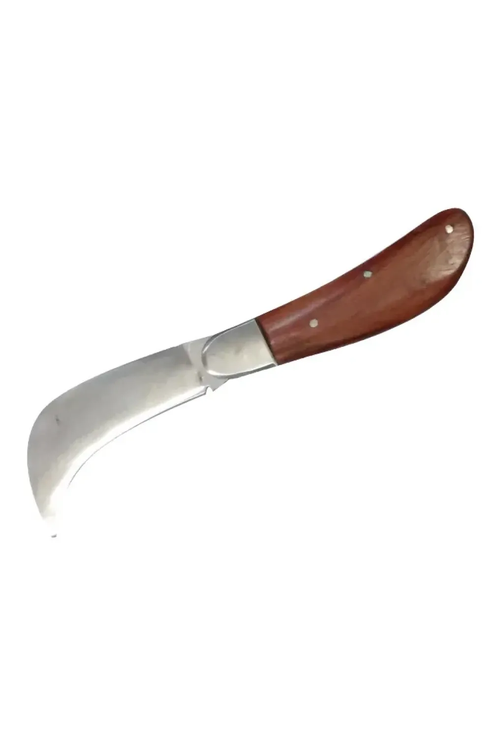 ieg™ Bursa Çelik Eğri Bağ / Kablo / Aşı Çakısı, Ahşap Saplı - 22 cm