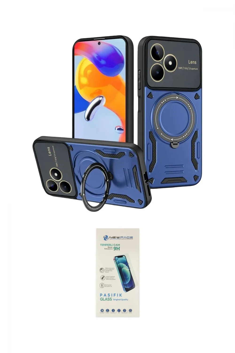 ieg™ C53 Kılıf Kıvılcım Modern Serisi - Şeffaf Pasifik Cam Ekran Koruyucu