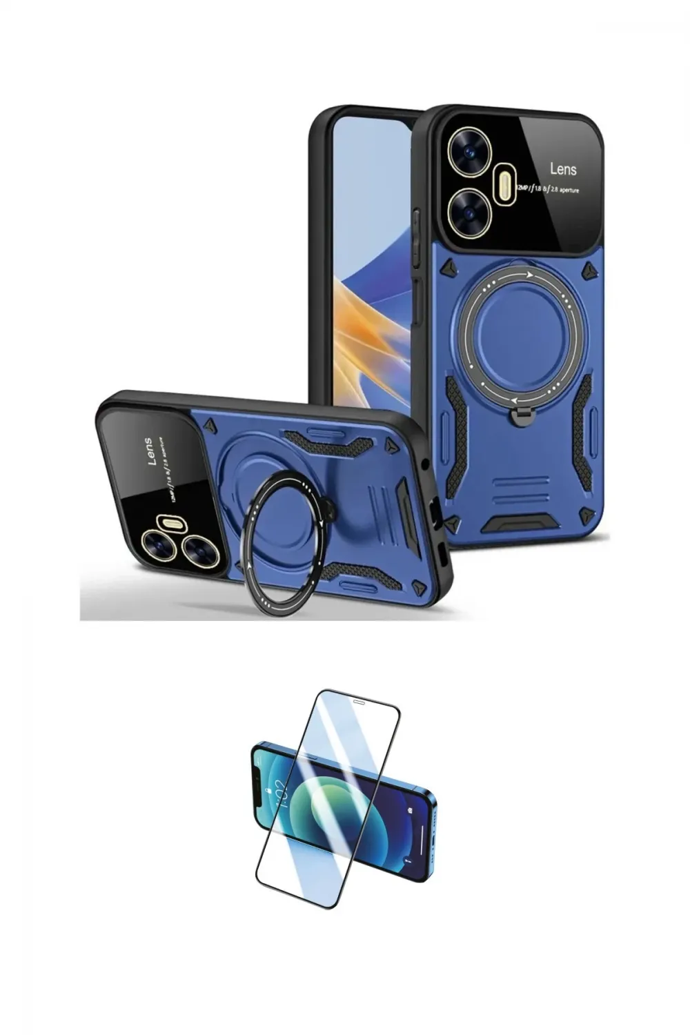 ieg™ C55 Kılıf Kıvılcım Modern Serisi - Siyah 3D Antistatik Cam Ekran Koruyucu