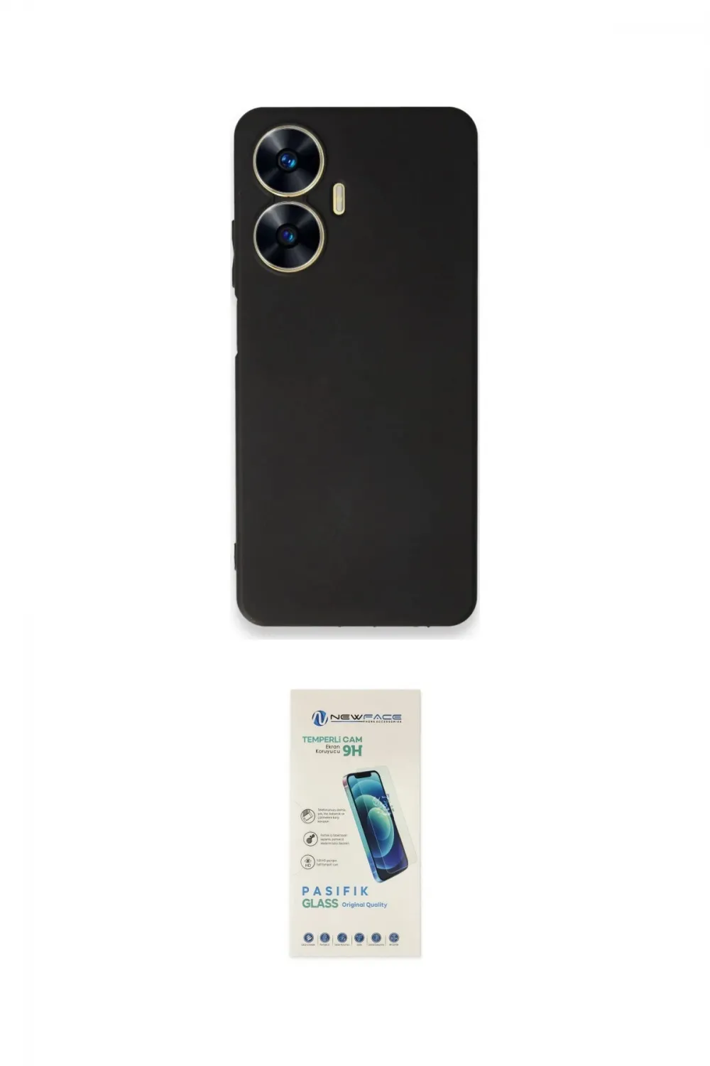 ieg™ C55 Kılıf Kozmos Yansıma Özel Seri - Şeffaf Pasifik Cam Ekran Koruyucu