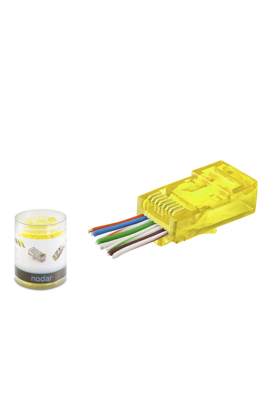 Cat6 Ez Rj45 Konnektör - 100 Adet Sari / Özel Plastik Kutulu ND2400
