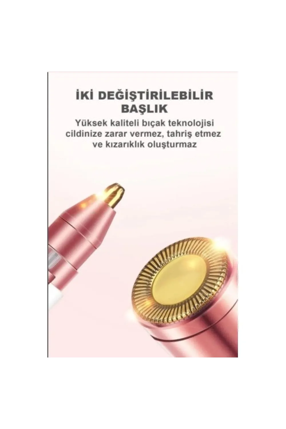 Çift Başlıklı Epilasyon Yüz Çene Işıklı Kıl Tüy Alma Mini Cep Epilasyonu