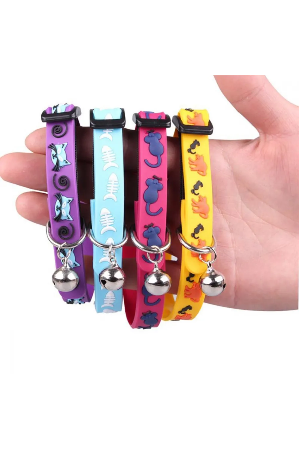 ieg™  Çıngıraklı Zilli Sevimli Renkli Slikon Kedi Köpek Boyun Tasması