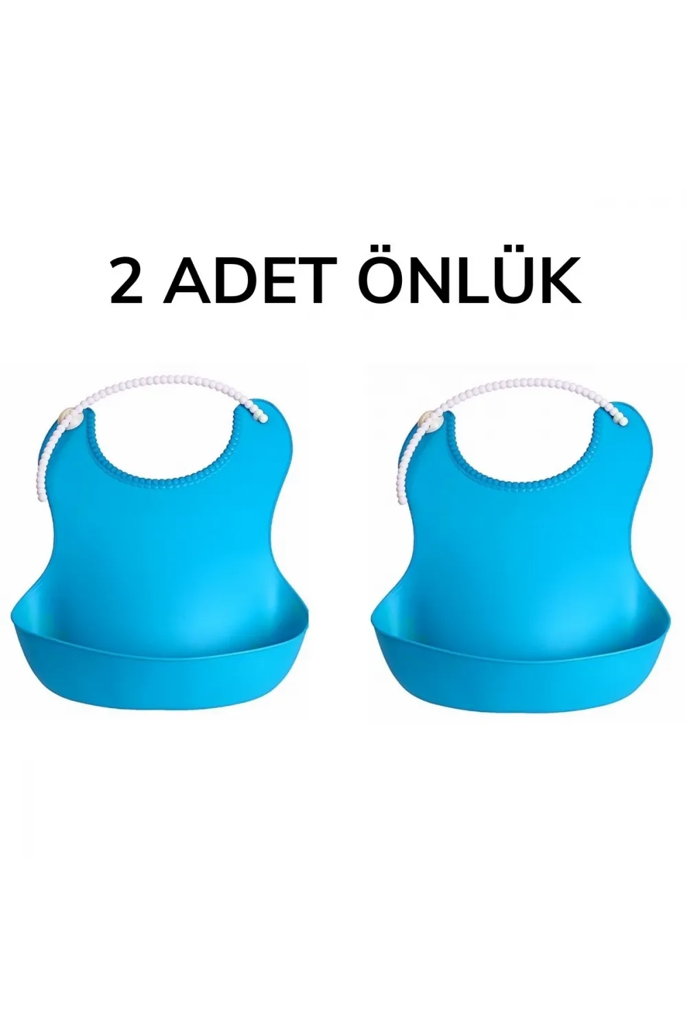 Çocuk Bebek Mama Önlüğü Dökülme Engelleyici Bükülebilir Mavi