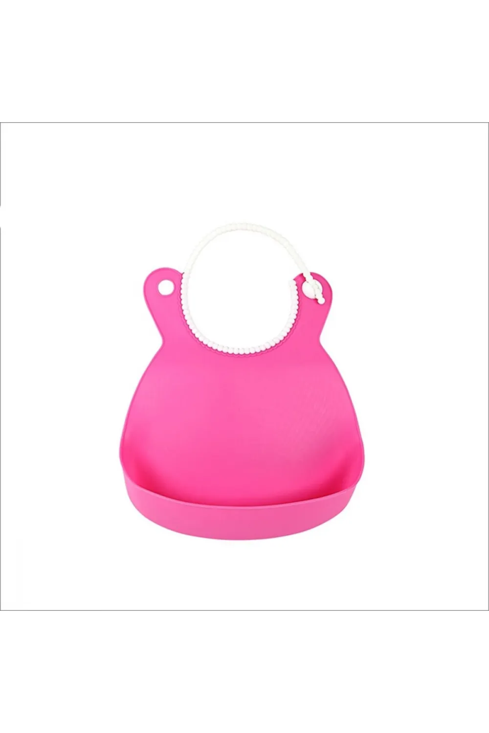 Çocuk Bebek Mama Önlüğü Dökülme Engelleyici Bükülebilir Pembe