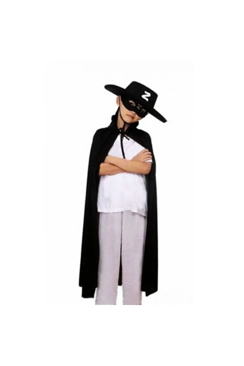 Çocuk Boy Zorro Pelerin + Şapka + Maske Kostüm Seti