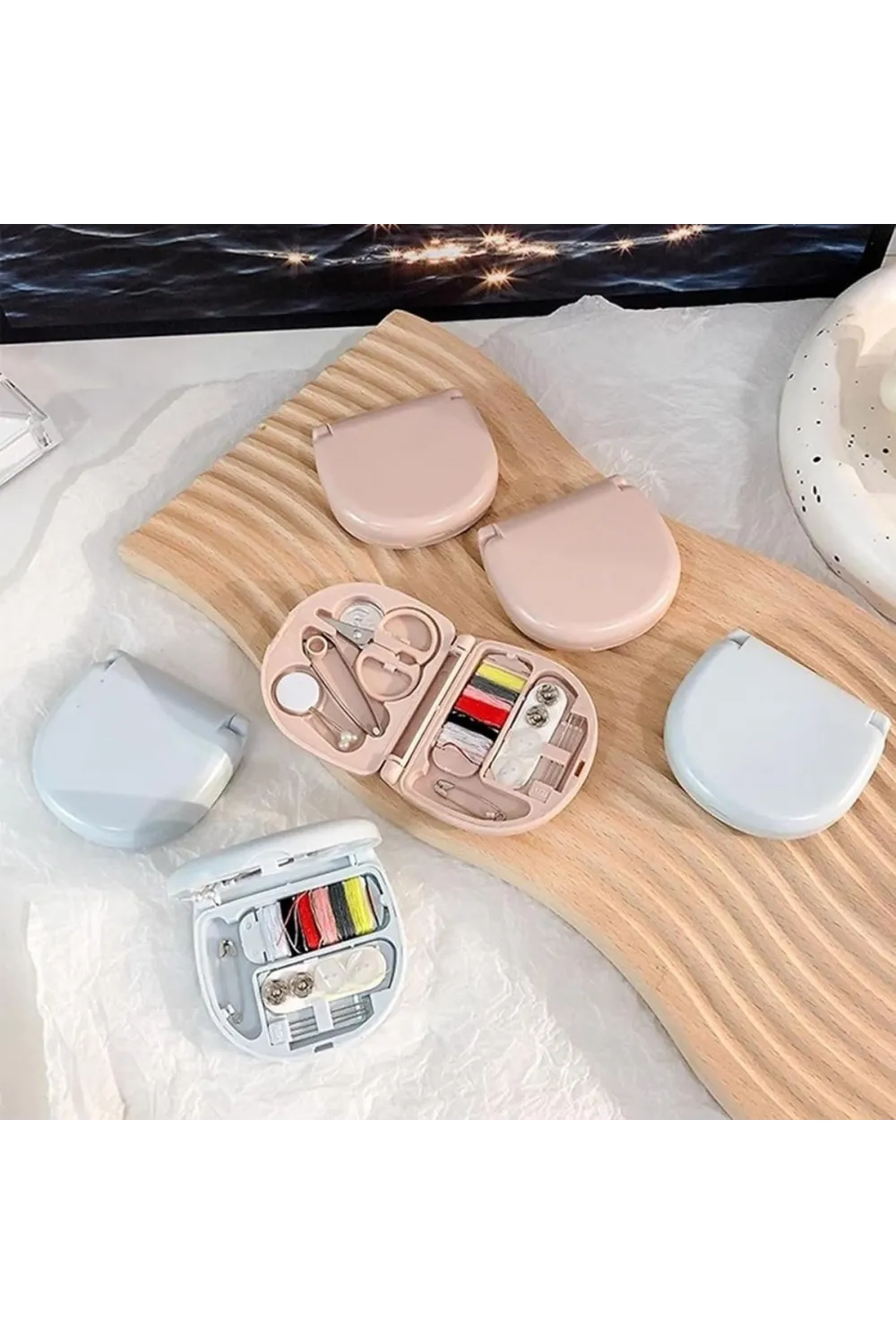 ieg™  Çok Fonksiyonlu Mini Çanta Boy Seyahat Tipi Dikiş Seti