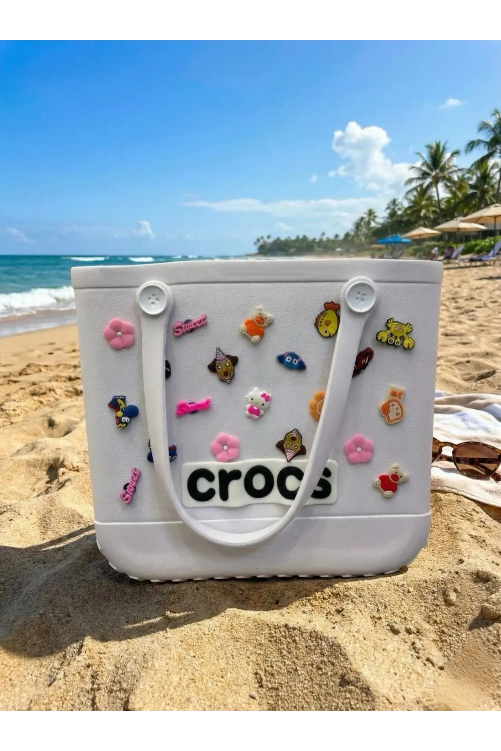 ieg™ Crocs Stil Jibbitzli Kadın Plaj Çantası