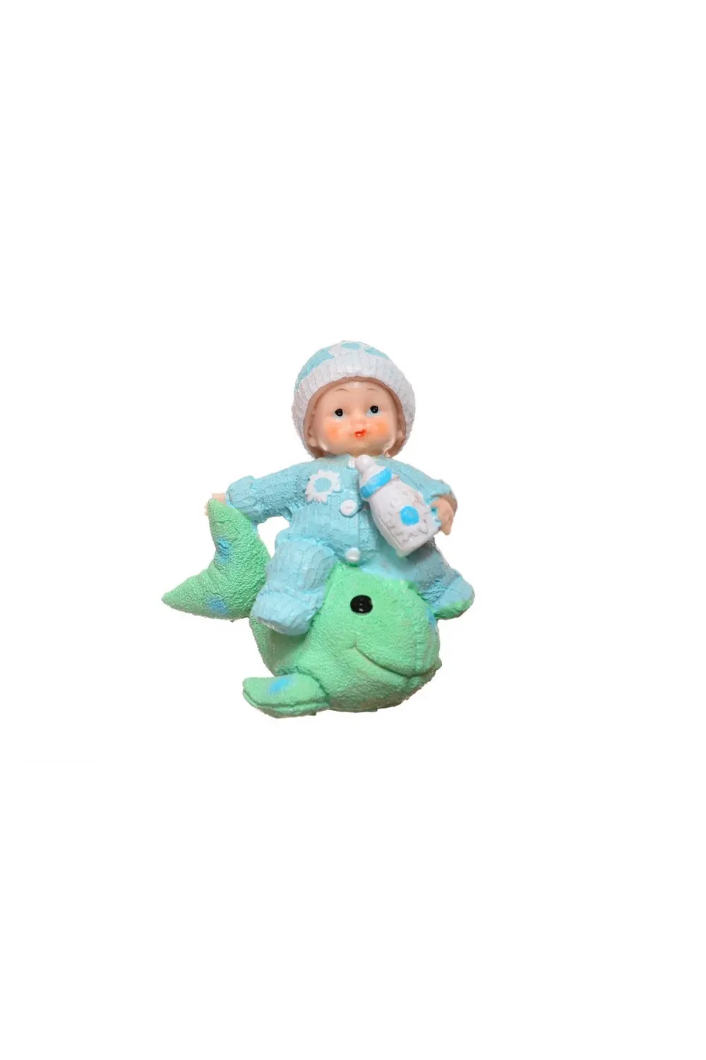 Decotown Hediyelik Sevimli Mavi Bebek Biblo Polyester Süs Eşyası