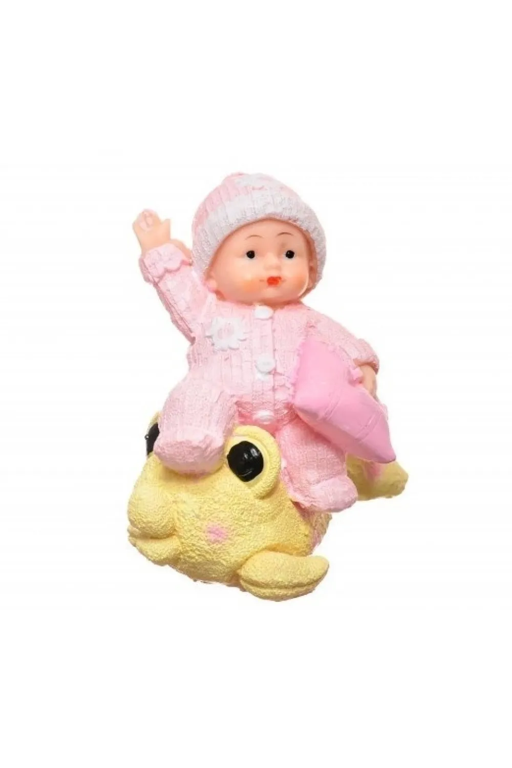Decotown Hediyelik Sevimli Pembe Bebek Biblo Polyester Süs Eşyası