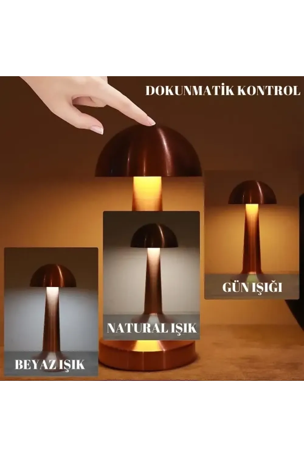 Dekoratif Led Masa Lambası 3 Renk Modlu