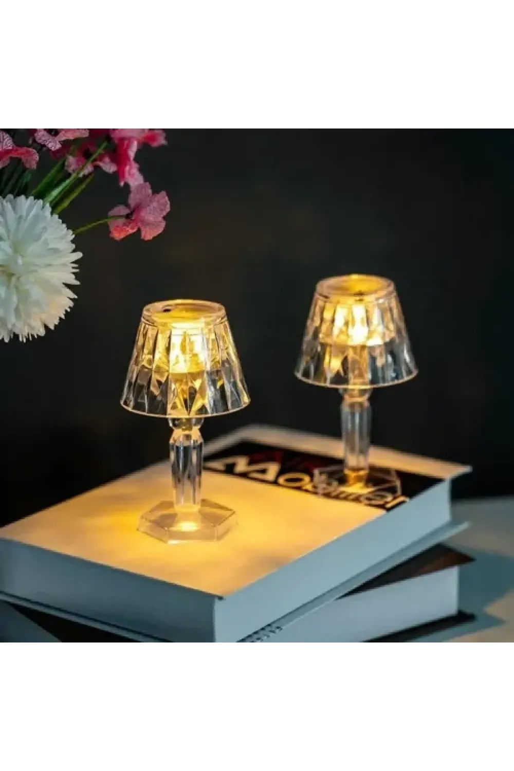Dekoratif Pilli LED Masa Lambası 12Li