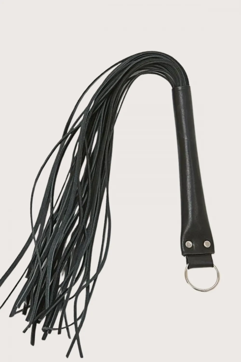 Deri Fantezi Harness Siyah Kırbaç
