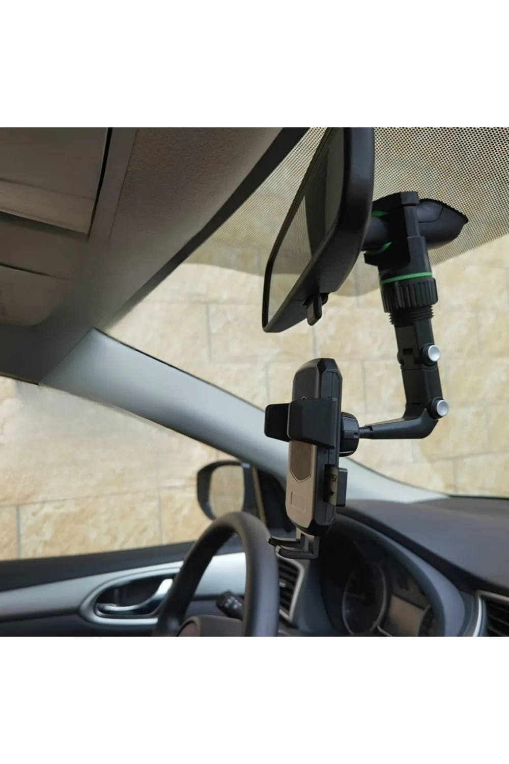 Dikiz Aynasına Takılabilen Eklemli Telefon Tutucu Aparat