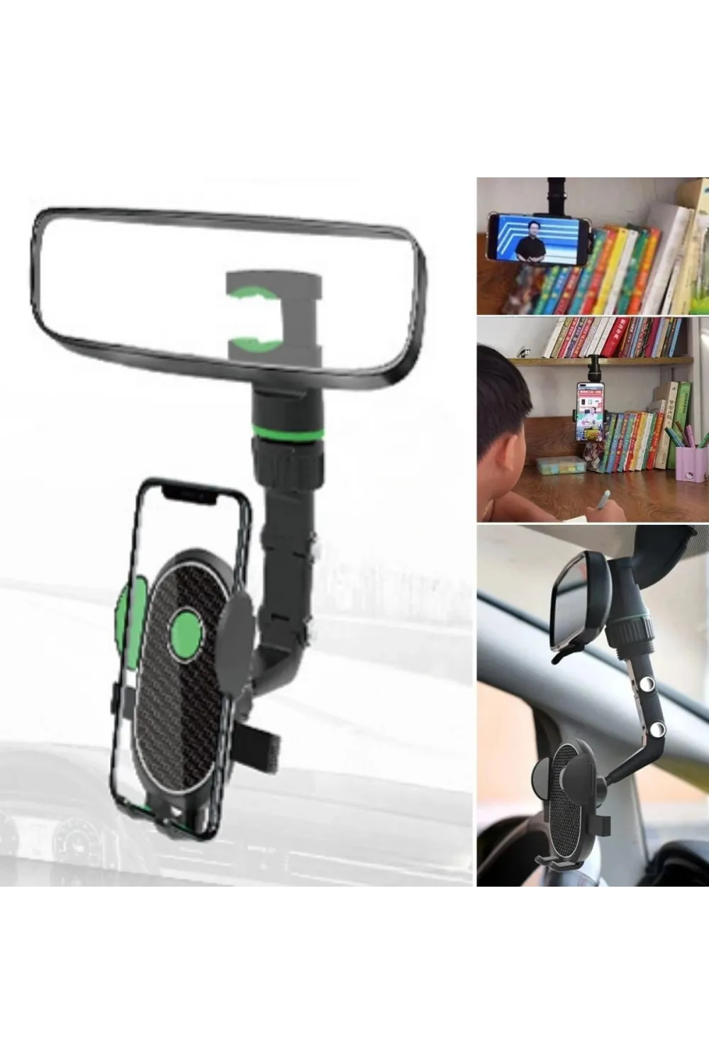 Dikiz Aynasına Takılabilen Eklemli Telefon Tutucu Aparat