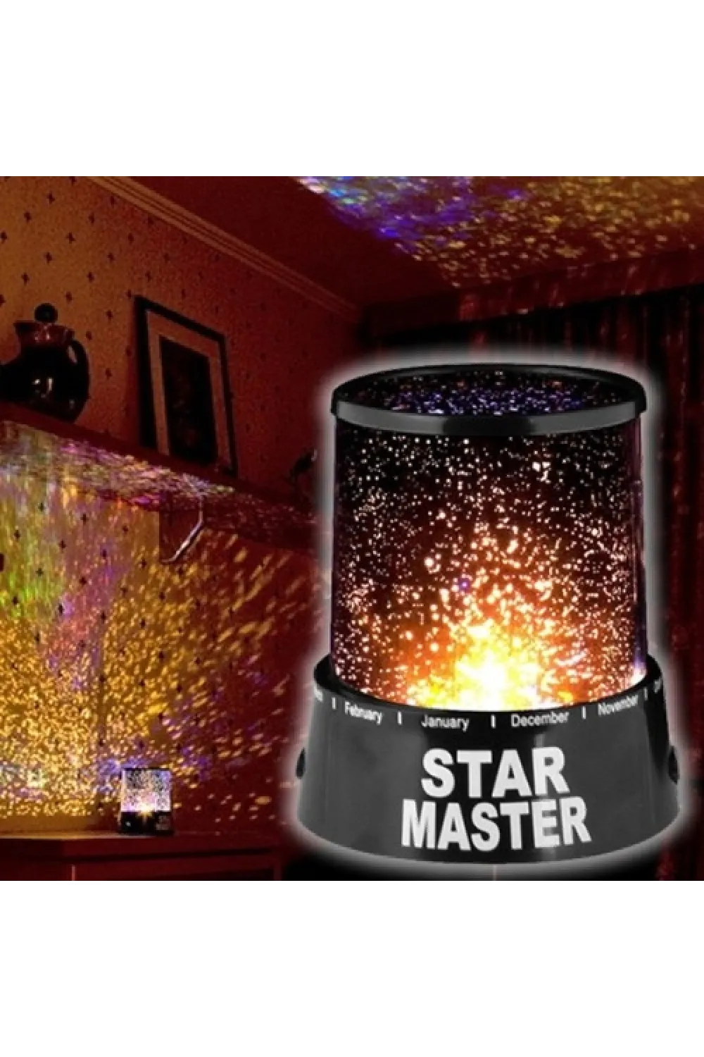 Duvara Işık Yıldız Yansıtan Star Master Gece Lambası