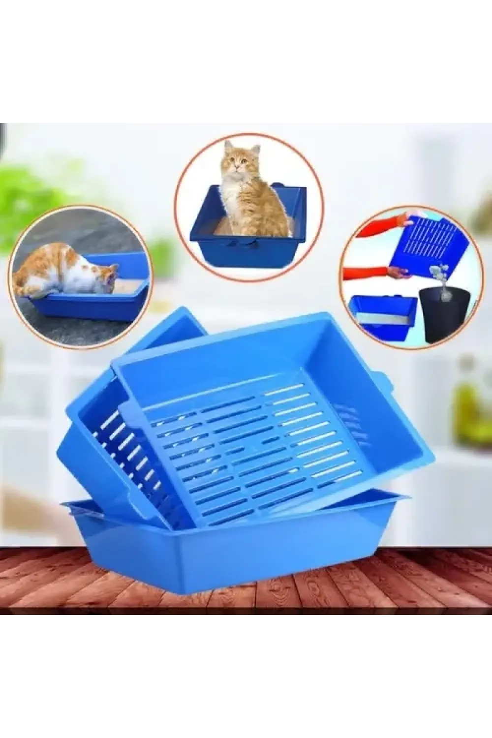 Elekli 3 Katlı Kedi Tuvaleti