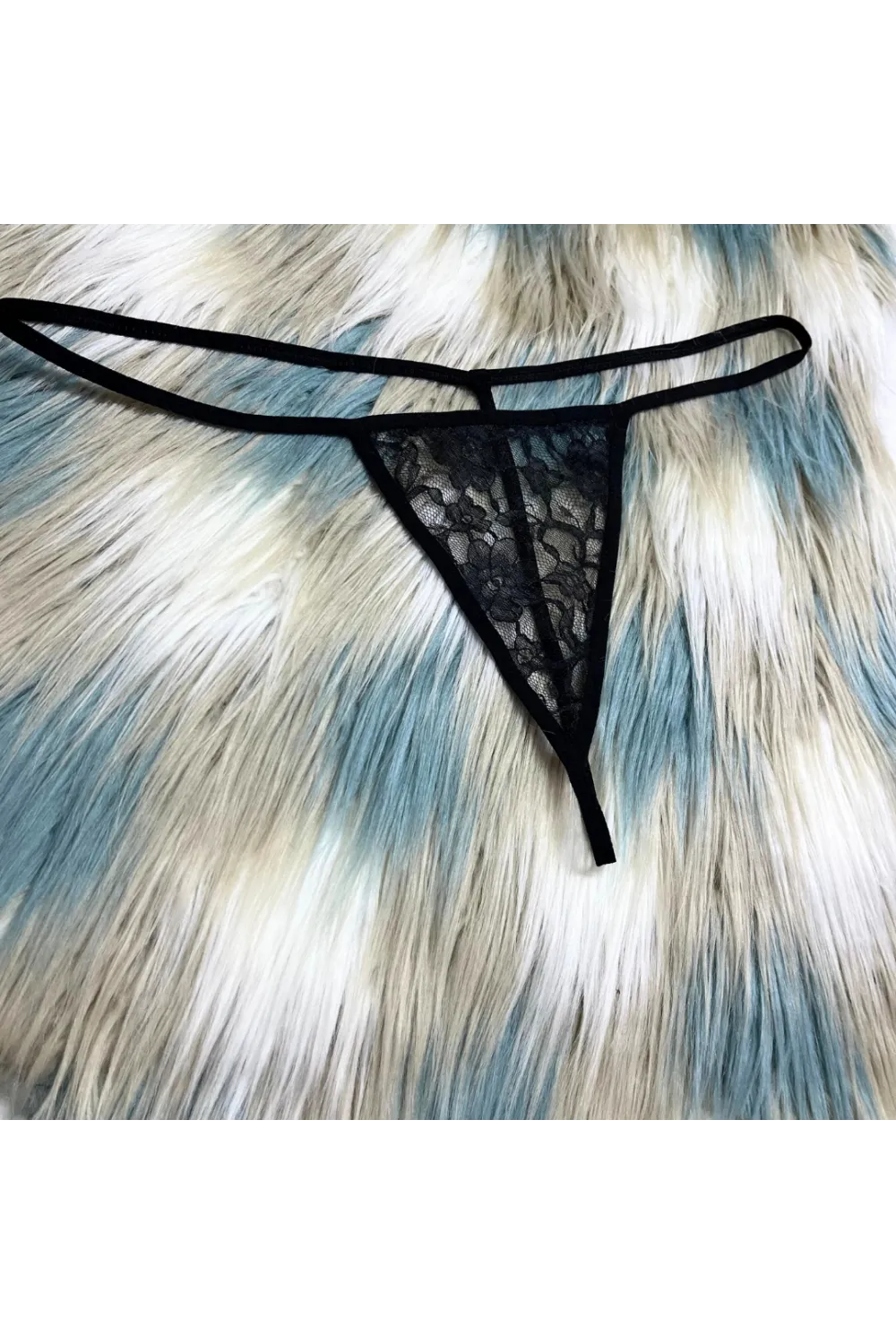 Fantazi Siyah  Dantelli Kadın String - Tanga IEG8615