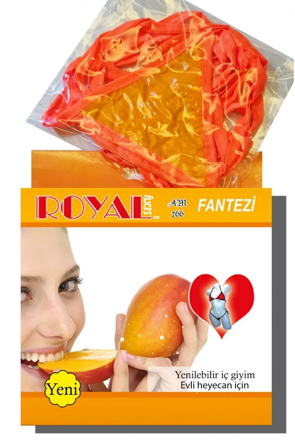 Fantezi Tüketilebilen Yenilebilir Mango Aromalı İç Çamaşırı Takımı