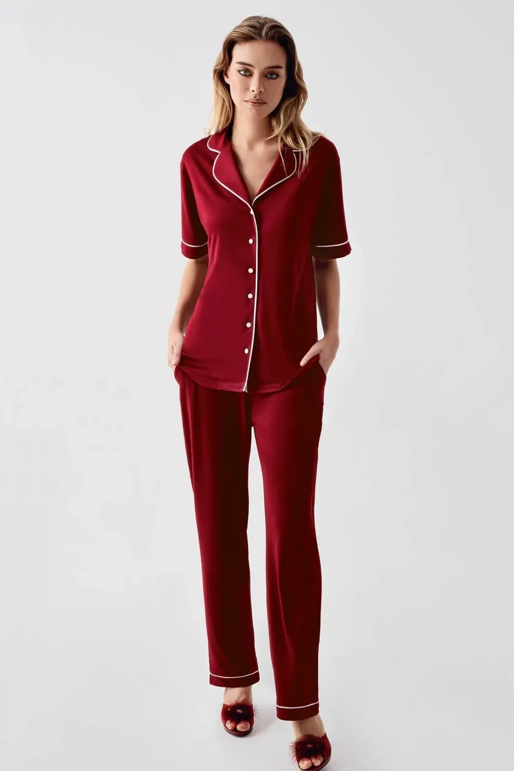 ieg™ Freshness 324 Kadın 4Lü Sabahlıklı Şorlu Pijama Takımı