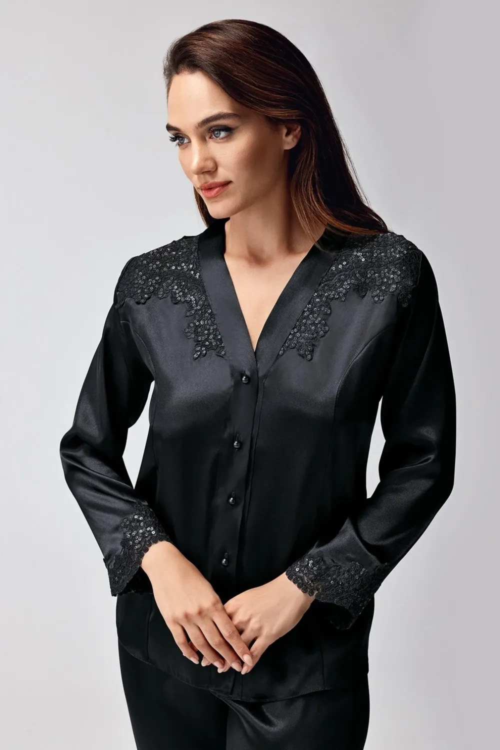 ieg™ Freshness 9950-PT Saten Dantel Detaylı Pijama Takımı
