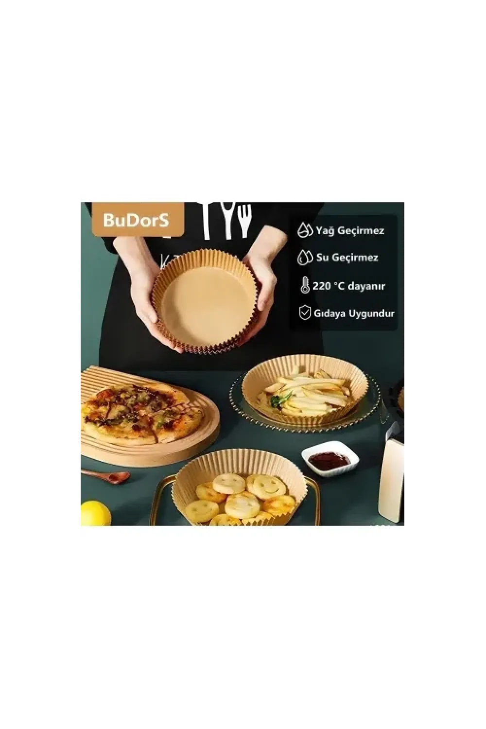 Fritöz Pişirme Kağıdı 50 Adet