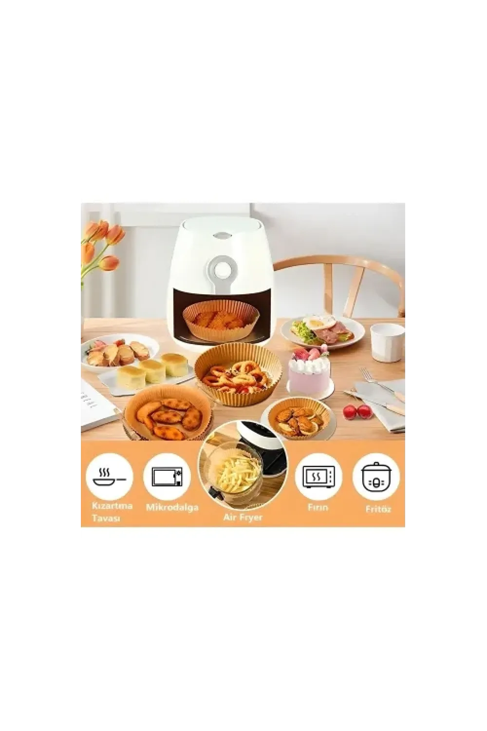 Fritöz Pişirme Kağıdı 50 Adet