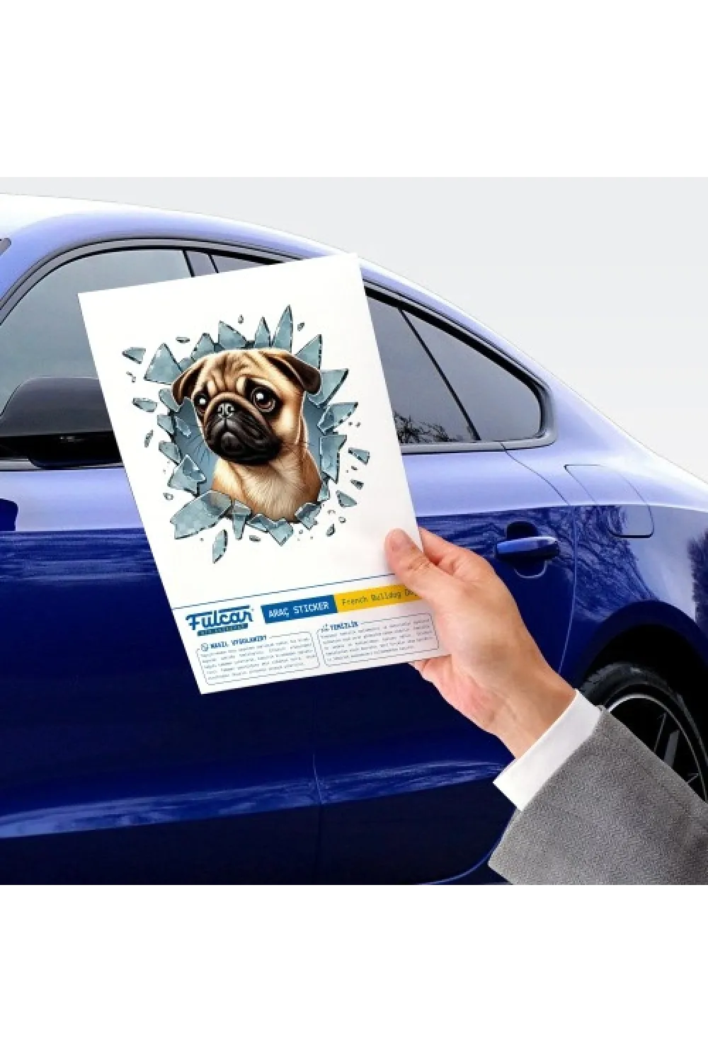 Fulcar French Bulldog Araç Stickerı