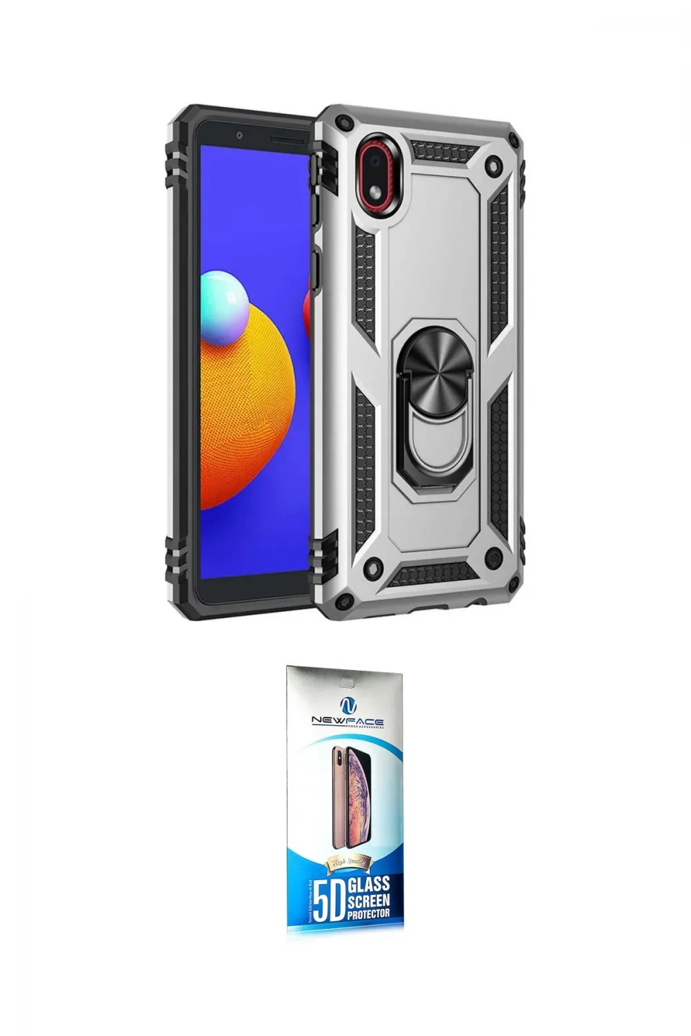 ieg™ Galaxy A01 Core Kılıf Ahenk Klasik Koleksiyonu - Siyah 5D Eko Cam Ekran Koruyucu