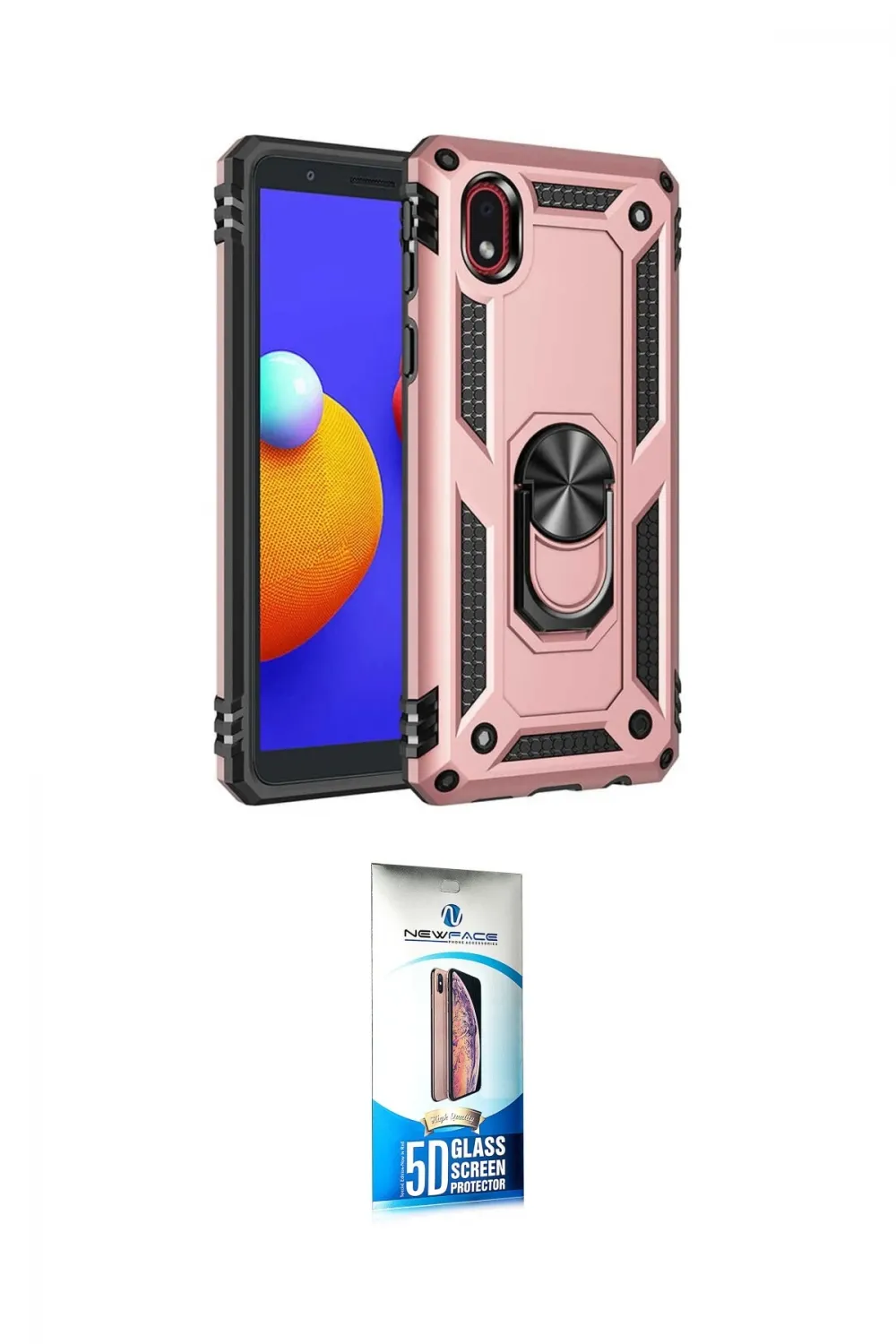 ieg™ Galaxy A01 Core Kılıf Ahenk Klasik Koleksiyonu - Siyah 5D Eko Cam Ekran Koruyucu