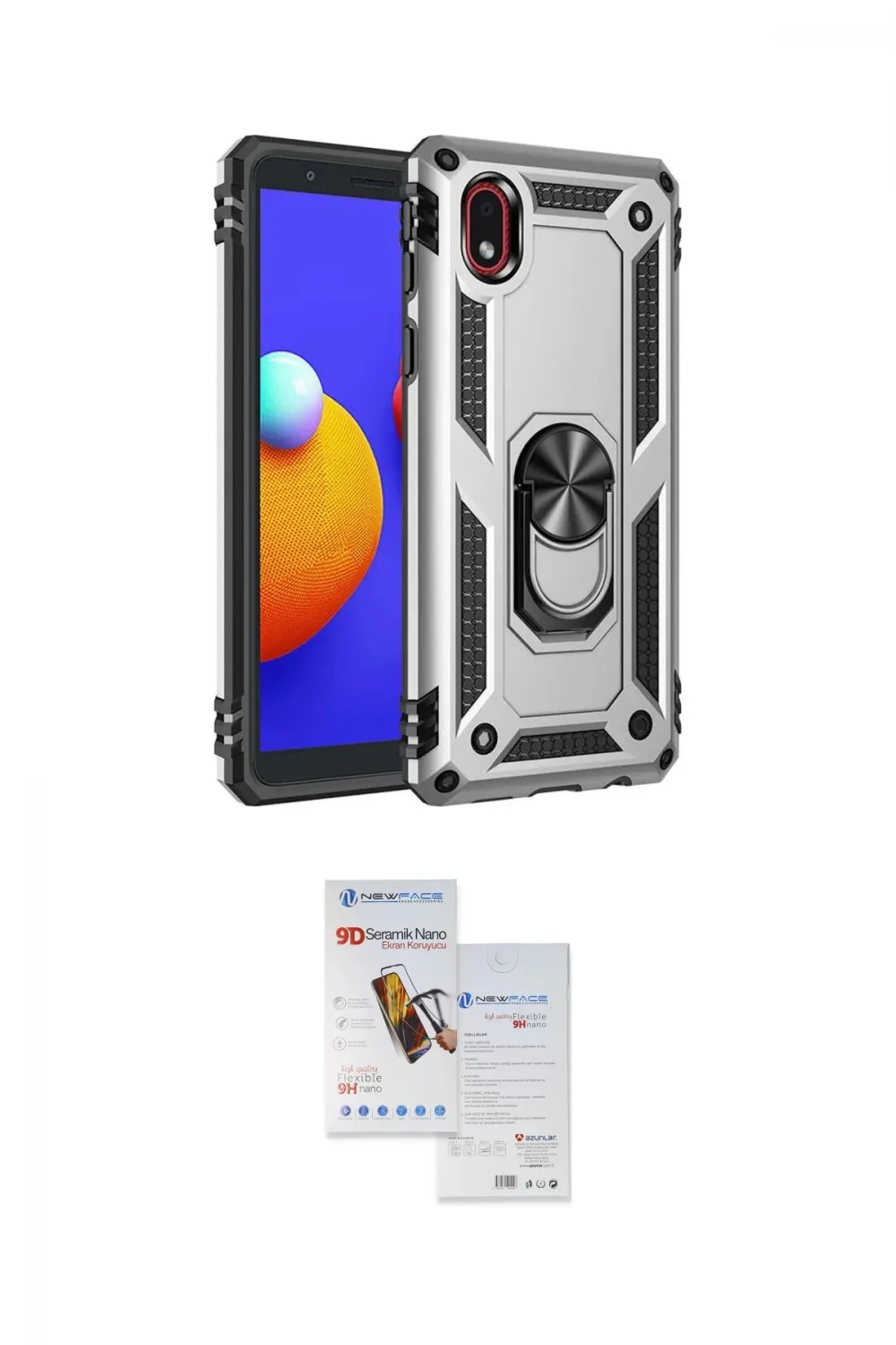 ieg™ Galaxy A01 Core Kılıf Ahenk Klasik Koleksiyonu - Siyah Seramik Nano Ekran Koruyucu