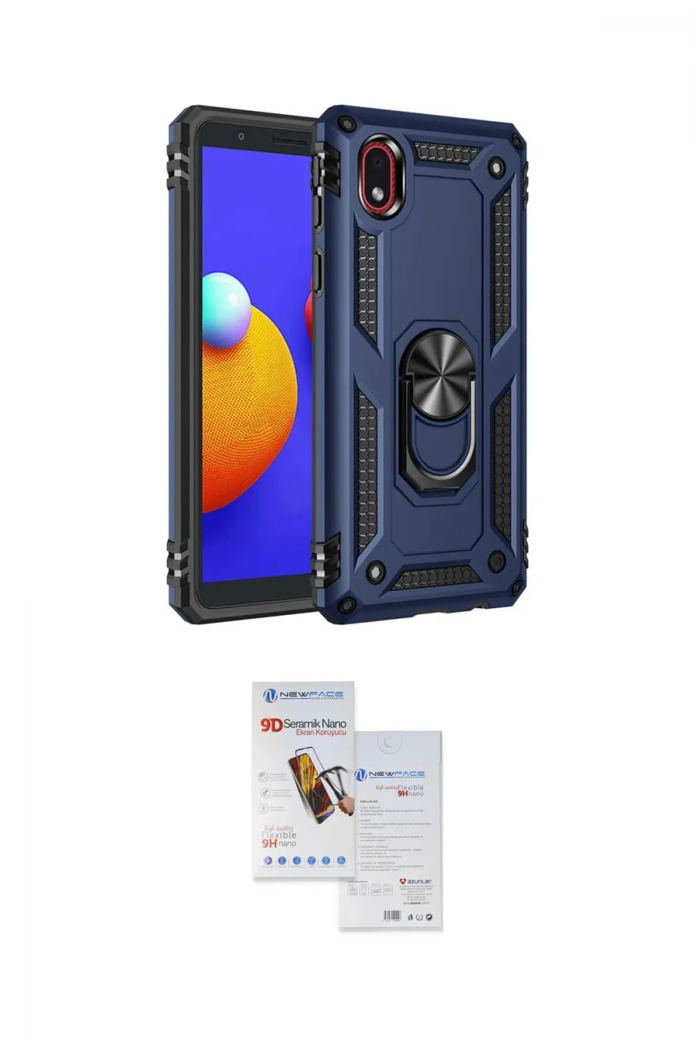 ieg™ Galaxy A01 Core Kılıf Ahenk Klasik Koleksiyonu - Siyah Seramik Nano Ekran Koruyucu