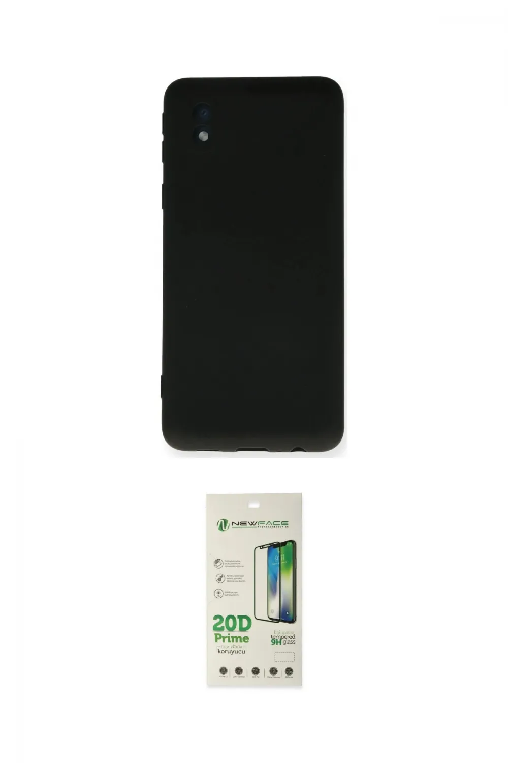 ieg™ Galaxy A01 Core Kılıf Ahenk Serisi - Siyah 20D Premium Cam Ekran Koruyucu