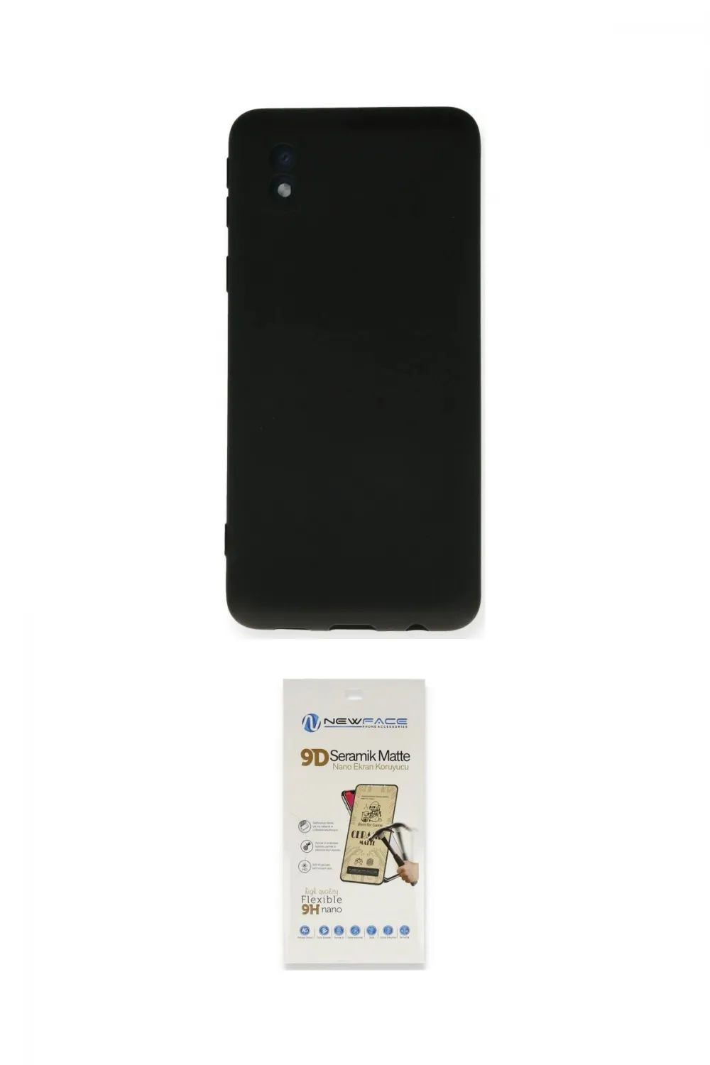 ieg™ Galaxy A01 Core Kılıf Ahenk Serisi - Siyah Mat Seramik Nano Ekran Koruyucu