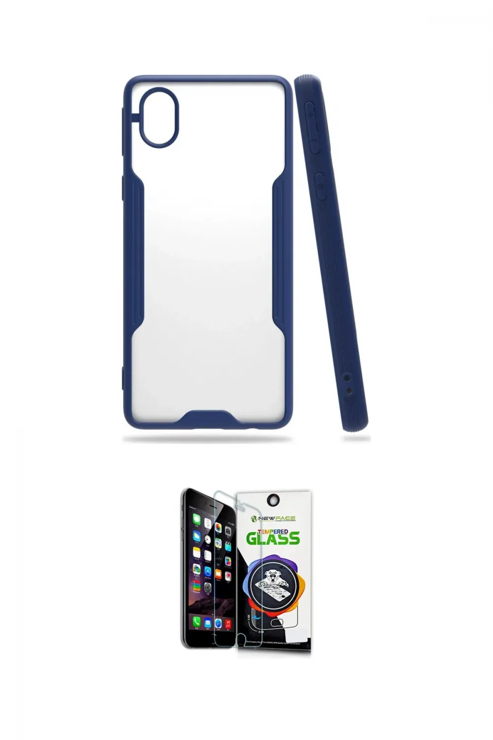 ieg™ Galaxy A01 Core Kılıf Atlas Asil Serisi - Şeffaf Temperli Cam Ekran Koruyucu