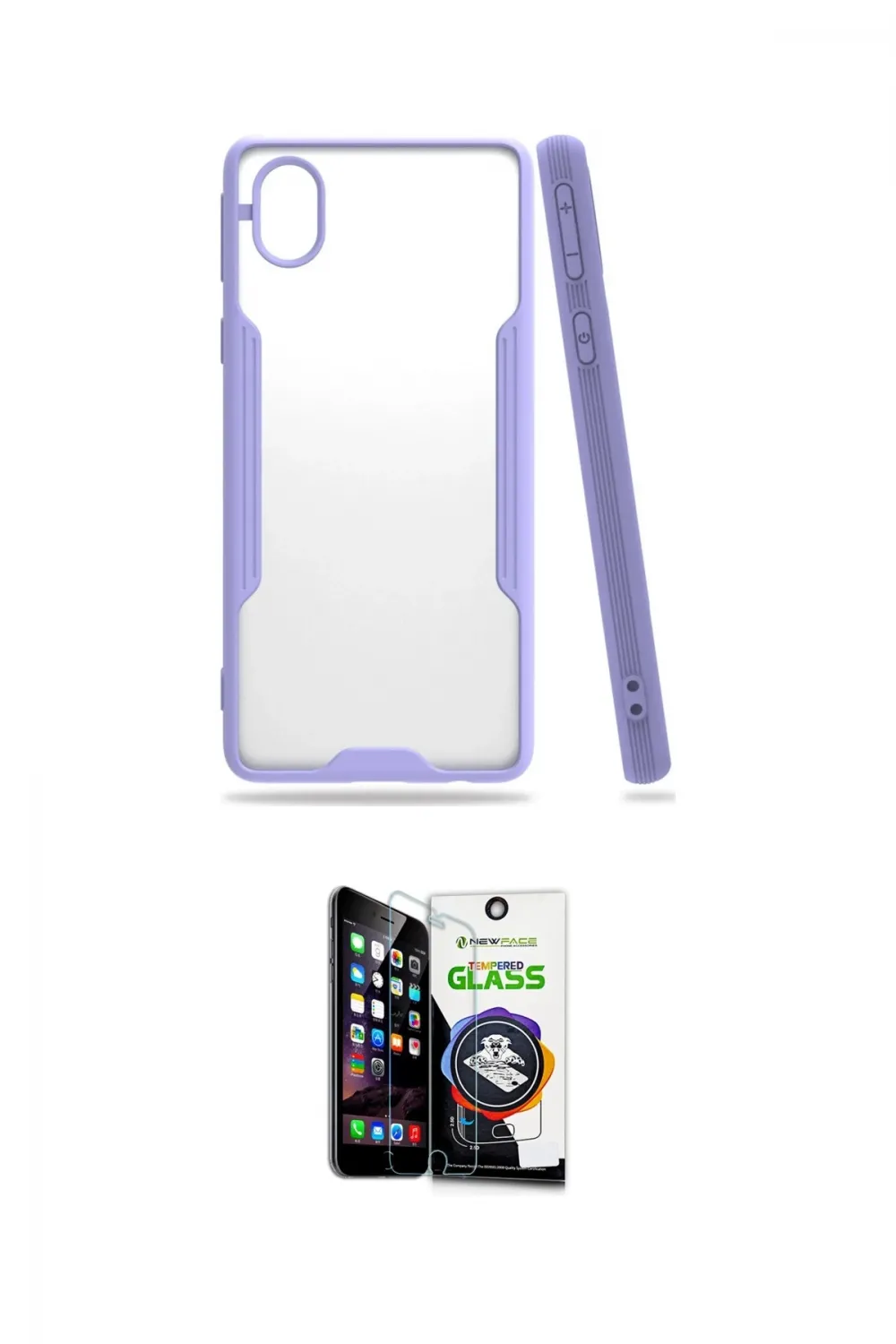 ieg™ Galaxy A01 Core Kılıf Atlas Asil Serisi - Şeffaf Temperli Cam Ekran Koruyucu