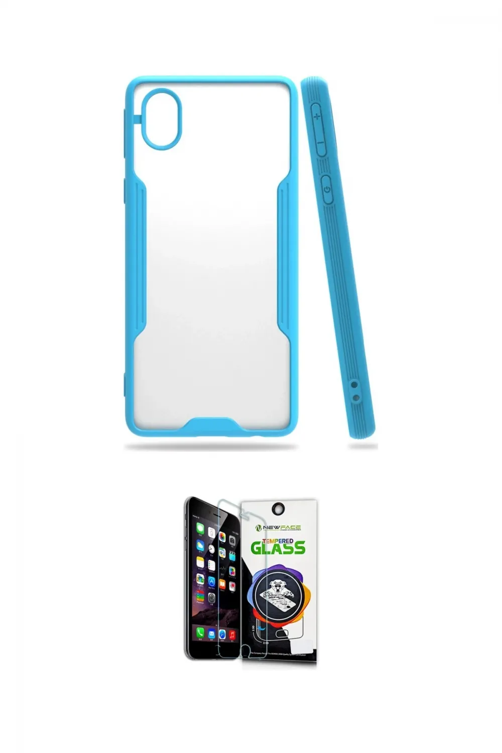 ieg™ Galaxy A01 Core Kılıf Atlas Asil Serisi - Şeffaf Temperli Cam Ekran Koruyucu