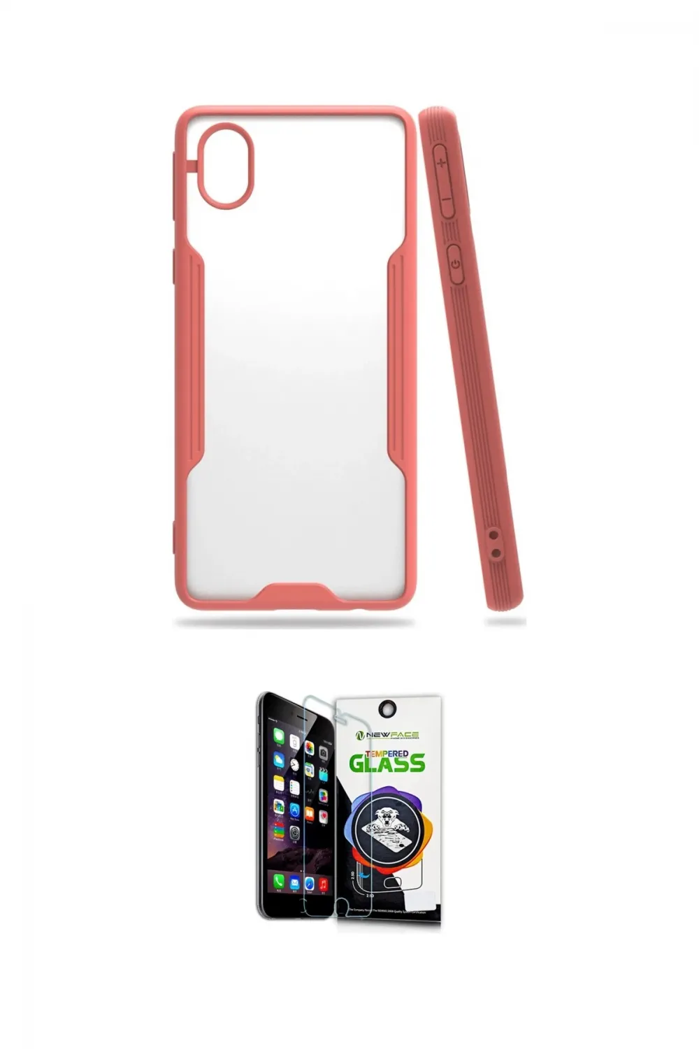 ieg™ Galaxy A01 Core Kılıf Atlas Asil Serisi - Şeffaf Temperli Cam Ekran Koruyucu