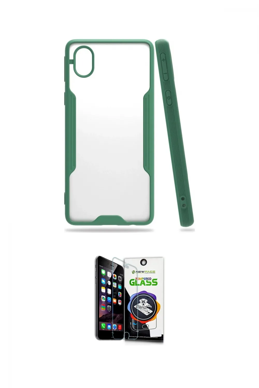 ieg™ Galaxy A01 Core Kılıf Atlas Asil Serisi - Şeffaf Temperli Cam Ekran Koruyucu