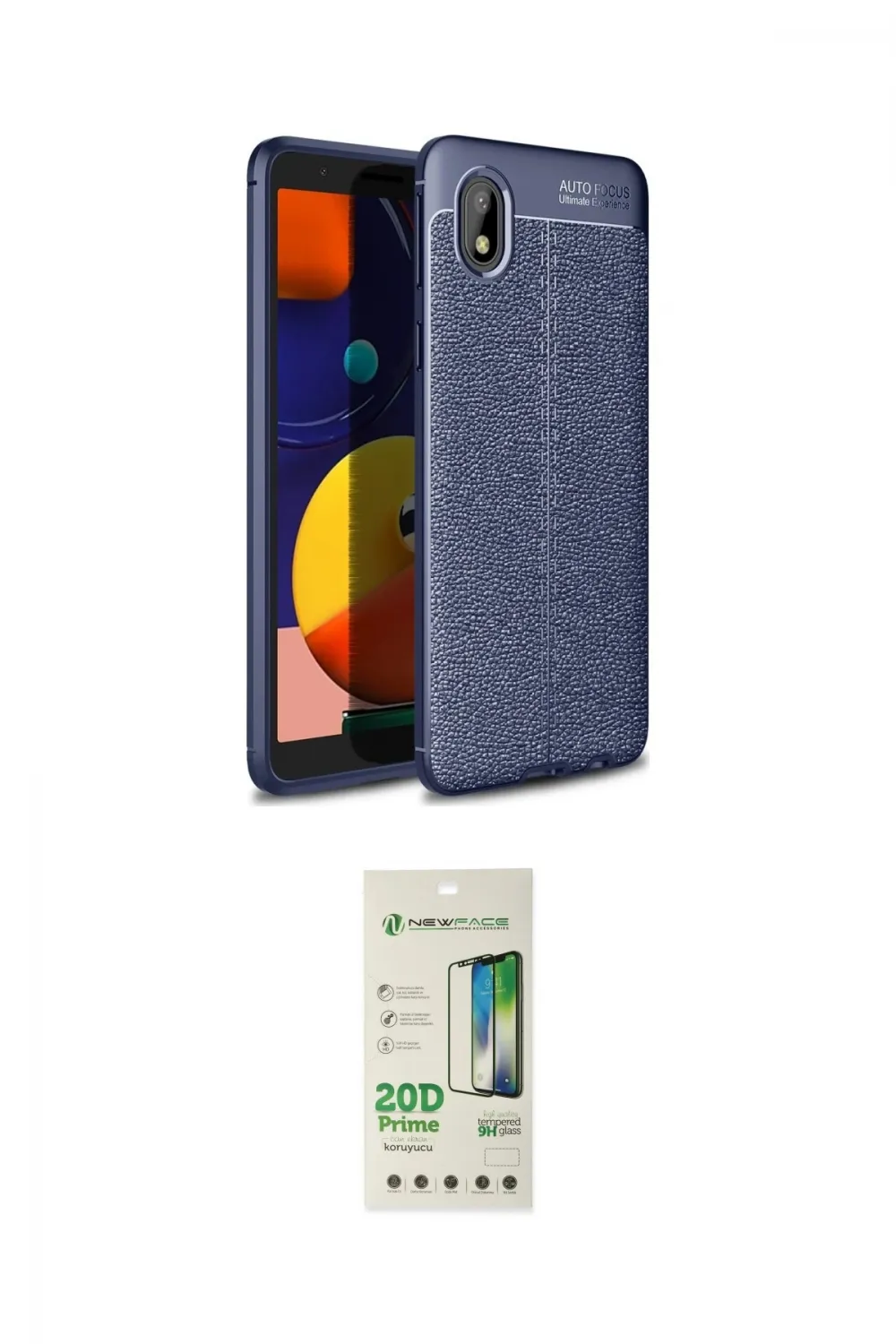 ieg™ Galaxy A01 Core Kılıf Doruk Klasik Özel Seri - Siyah 20D Premium Cam Ekran Koruyucu