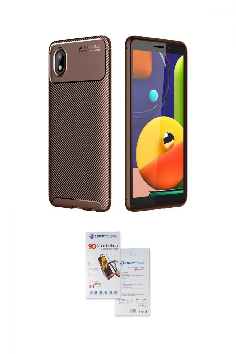 ieg™ Galaxy A01 Core Kılıf Eksen Form Prime - Siyah Seramik Nano Ekran Koruyucu